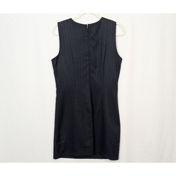 VINTAGE 90s Y2K City Triangles 13 Blazer Jacket Suit Dress Set Navy Pin Stripe - Picture 5 of 16